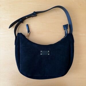 Bearpaw Black Suede Shoulder Bag
